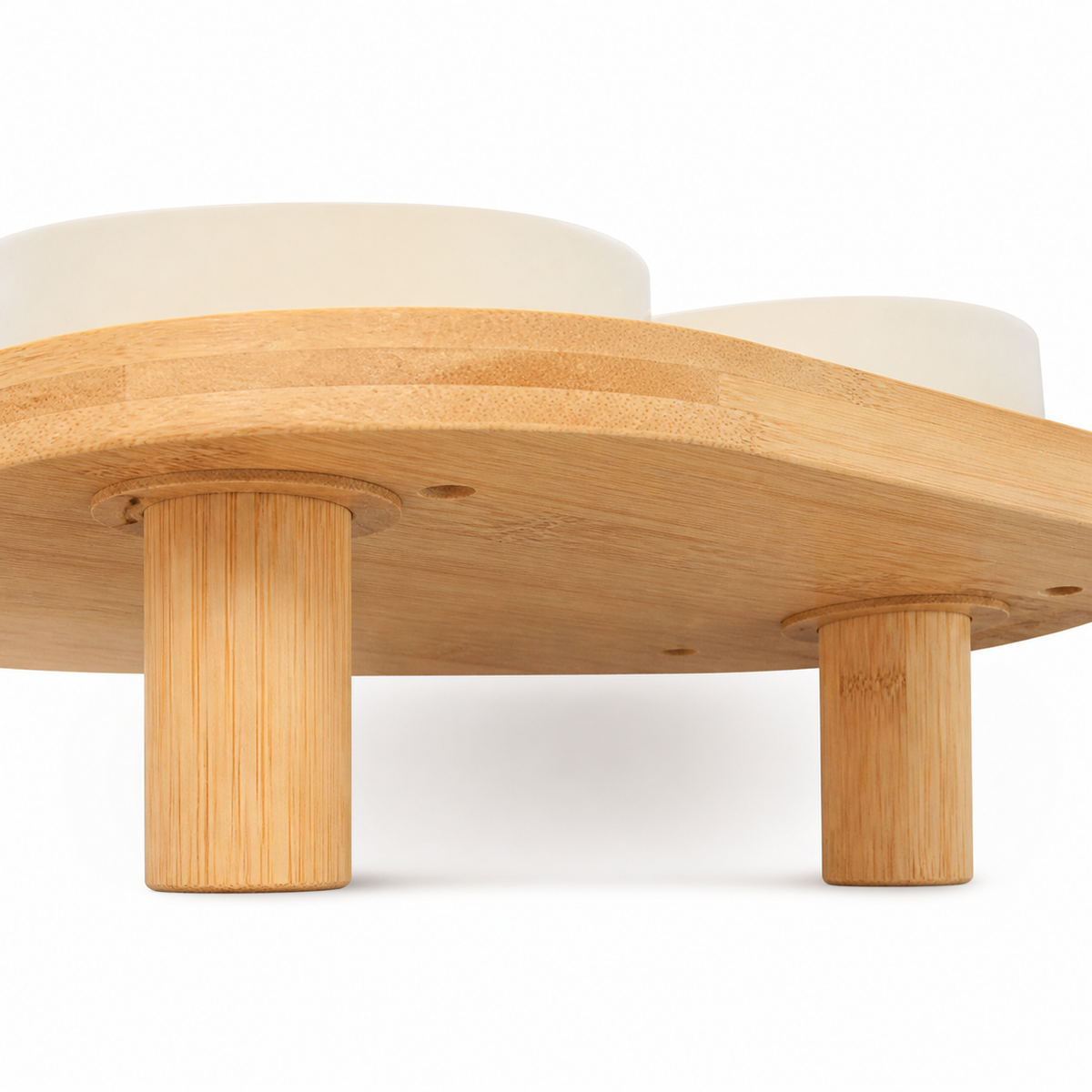 Raised Double Bowl Station — Compact supporting legs