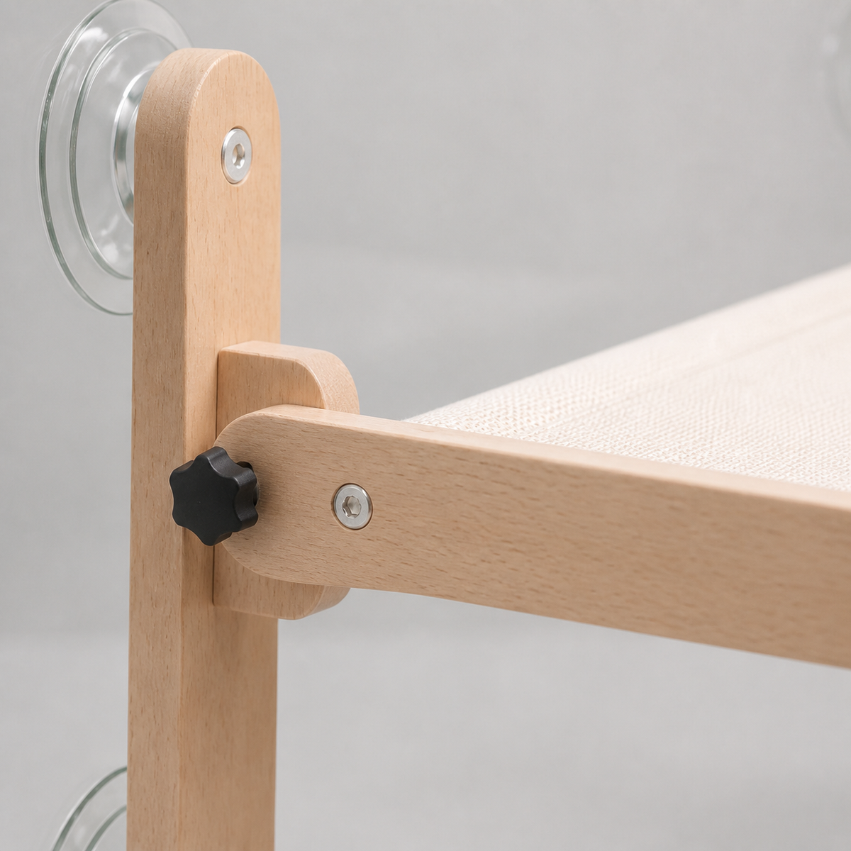Suction-Cup Window Hammock — Rounded front crossbar