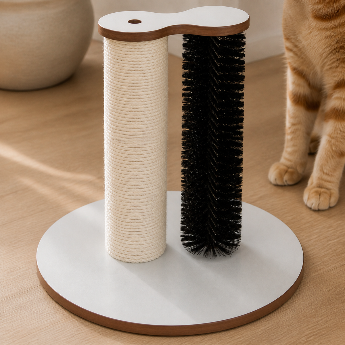 Edge detail of the Grooming Scratch Station stable floor base