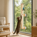 No-Drill Wall Scratcher styled for everyday use in a warm modern home