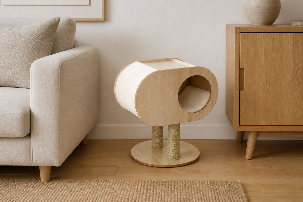 Oval Cat Cabin — room placement