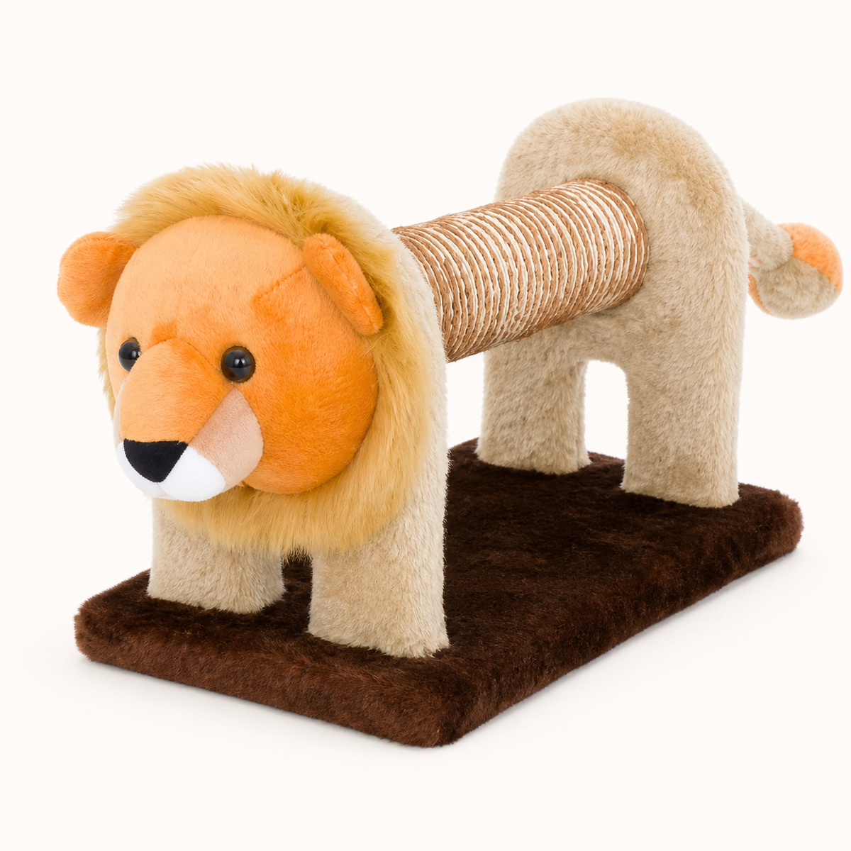 Lion Plush Animal Cat Scratcher shown in a clean product view