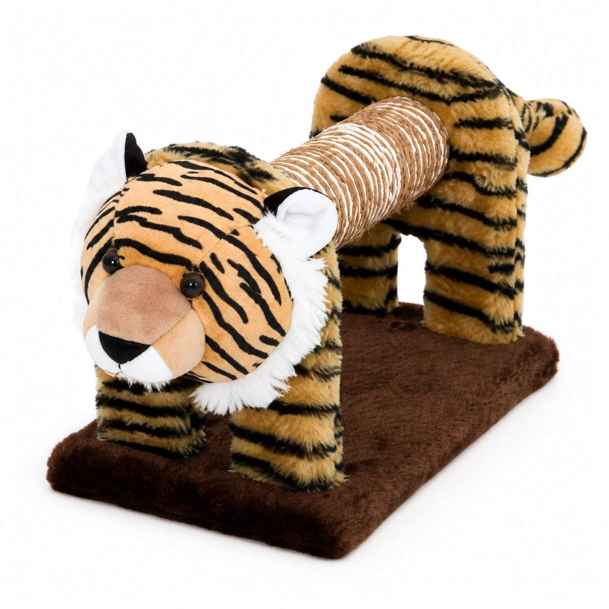 Tiger Plush Animal Cat Scratcher shown in a clean product view