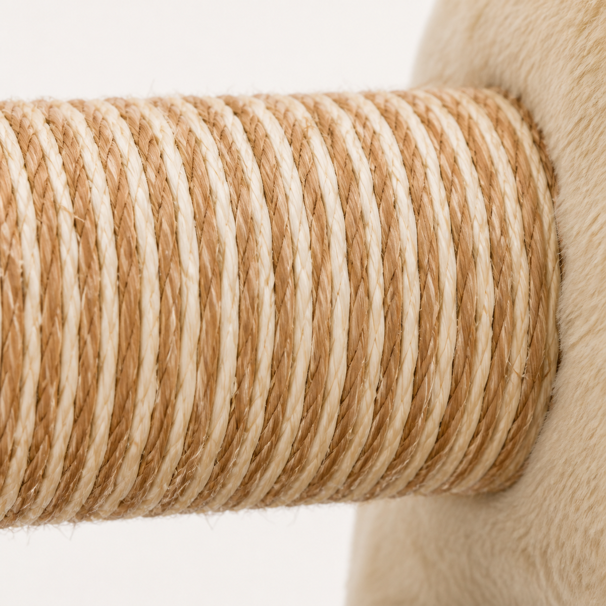 Plush Animal Scratcher — Horizontal sisal cylinder