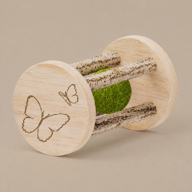 Single Butterfly Wooden Catnip Roller; other styles sold separately.