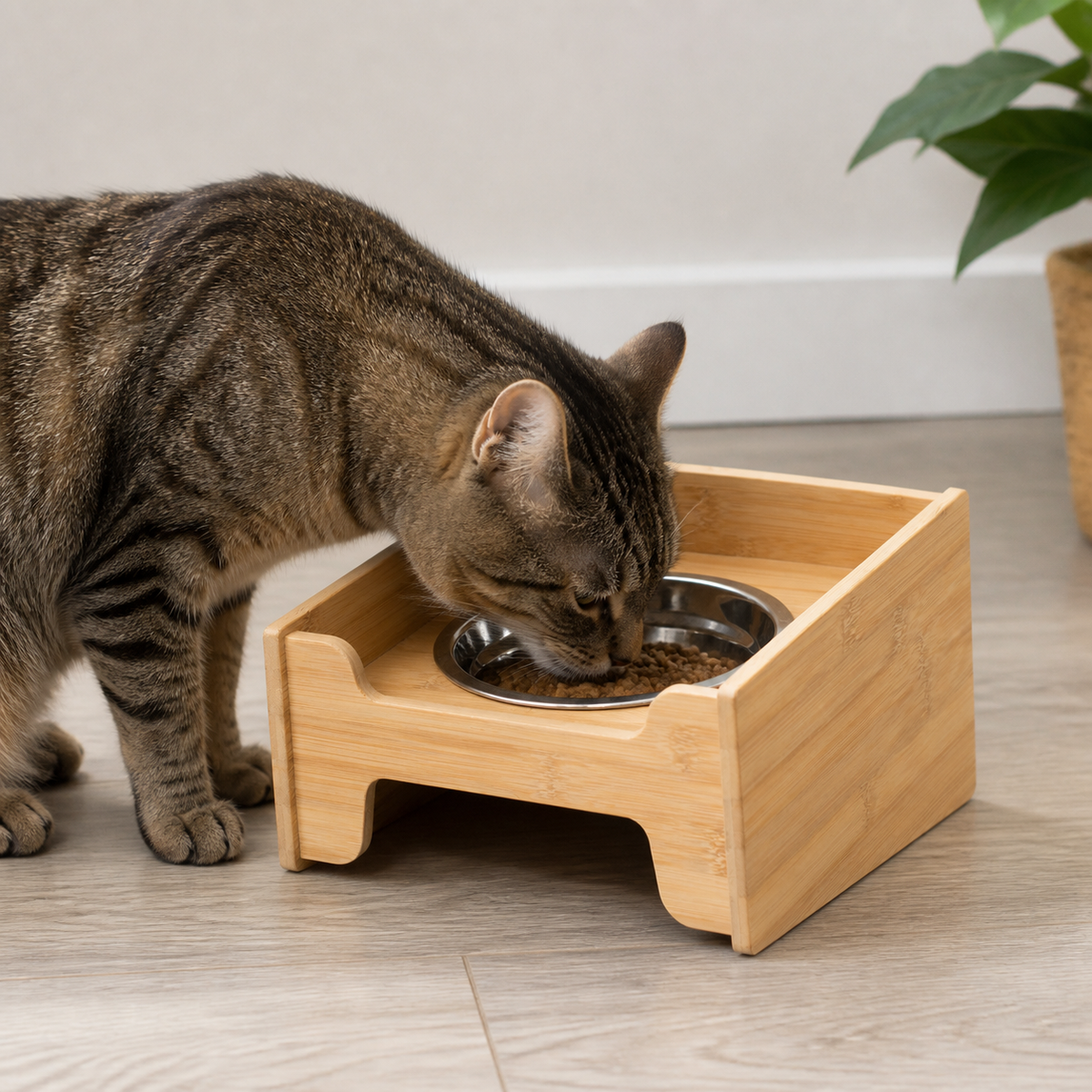 Single Bowl Wood Station — Serve from the lower 2.6 in front edge.