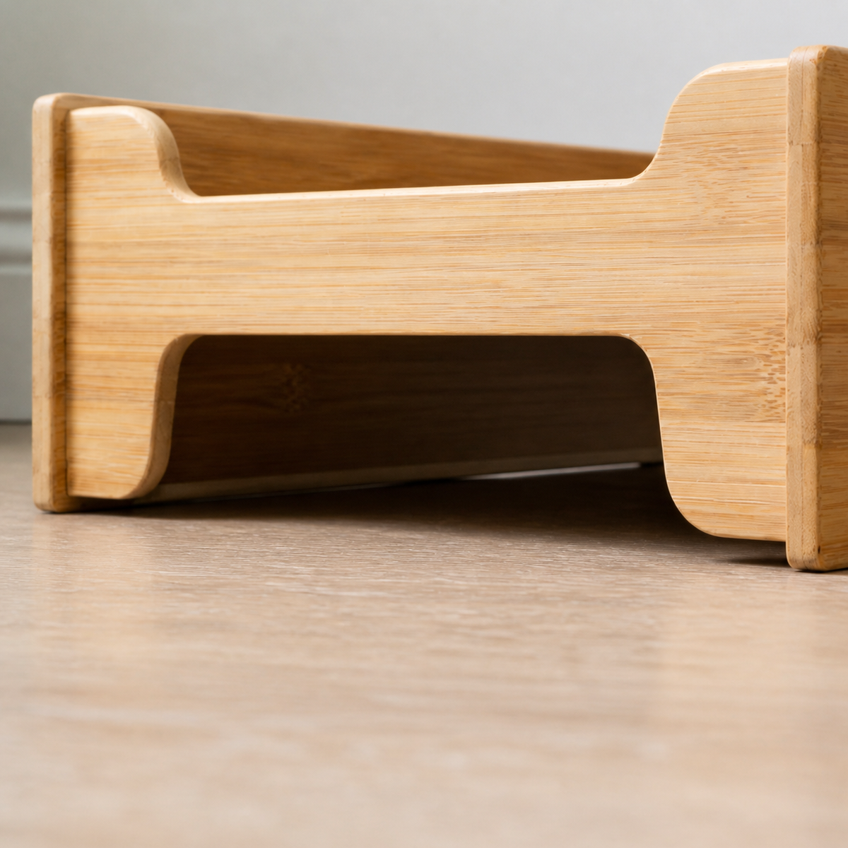 Single Bowl Wood Station — Square 7.1 in base