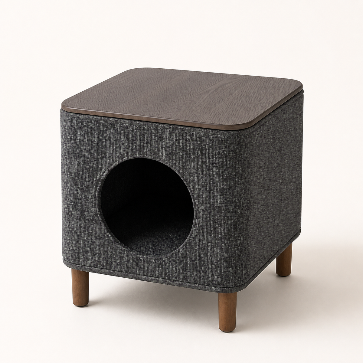 Soft Cube Cat House in the Dark finish shown in a clean product view