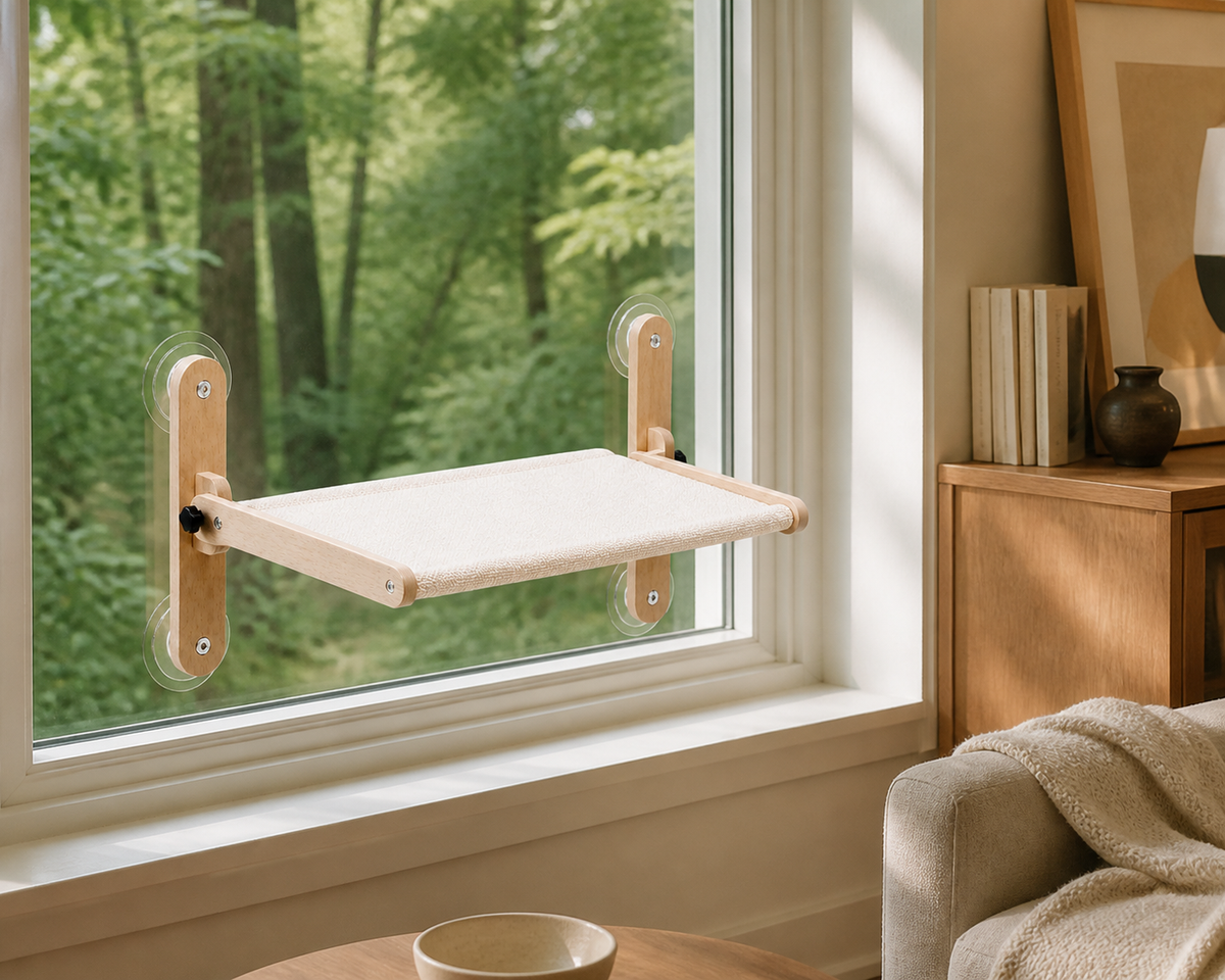 Solid Wood Window Hammock — room placement