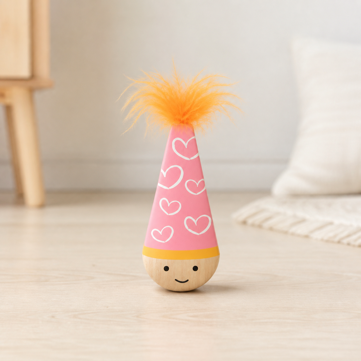Wobble Toy styled for everyday use in a warm modern home